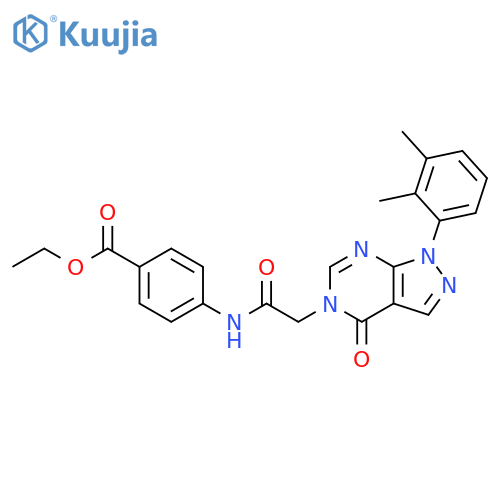 ethyl 4-{2-1-(2,3-dimethylphenyl)-4-oxo-1H,4H,5H-pyrazolo3,4-dpyrimidin-5-ylacetamido}benzoate structure