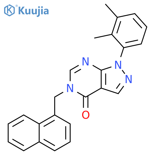 1-(2,3-dimethylphenyl)-5-(naphthalen-1-yl)methyl-1H,4H,5H-pyrazolo3,4-dpyrimidin-4-one structure