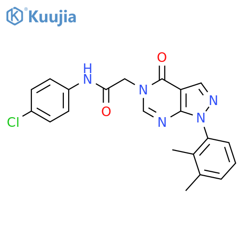 N-(4-chlorophenyl)-2-1-(2,3-dimethylphenyl)-4-oxo-1H,4H,5H-pyrazolo3,4-dpyrimidin-5-ylacetamide structure