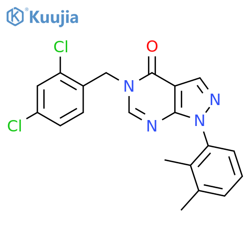 5-(2,4-dichlorophenyl)methyl-1-(2,3-dimethylphenyl)-1H,4H,5H-pyrazolo3,4-dpyrimidin-4-one structure