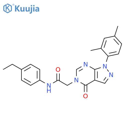2-1-(2,4-dimethylphenyl)-4-oxo-1H,4H,5H-pyrazolo3,4-dpyrimidin-5-yl-N-(4-ethylphenyl)acetamide structure