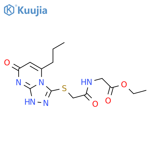 ethyl 2-2-({7-oxo-5-propyl-7H,8H-1,2,4triazolo4,3-apyrimidin-3-yl}sulfanyl)acetamidoacetate structure