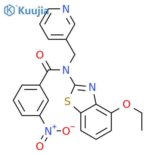 N-(4-ethoxy-1,3-benzothiazol-2-yl)-3-nitro-N-(pyridin-3-yl)methylbenzamide structure