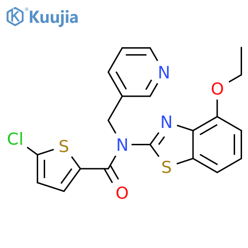 5-chloro-N-(4-ethoxy-1,3-benzothiazol-2-yl)-N-(pyridin-3-yl)methylthiophene-2-carboxamide structure