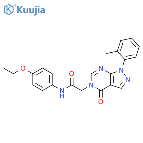 N-(4-ethoxyphenyl)-2-1-(2-methylphenyl)-4-oxo-1H,4H,5H-pyrazolo3,4-dpyrimidin-5-ylacetamide structure
