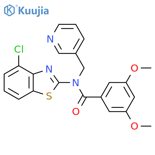 N-(4-chloro-1,3-benzothiazol-2-yl)-3,5-dimethoxy-N-(pyridin-3-yl)methylbenzamide structure