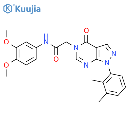 N-(3,4-dimethoxyphenyl)-2-1-(2,3-dimethylphenyl)-4-oxo-1H,4H,5H-pyrazolo3,4-dpyrimidin-5-ylacetamide structure