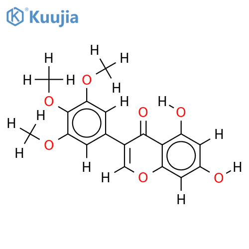 5,7-dihydroxy-3',4',5'-trimethoxy-isoflavone structure