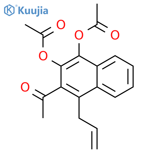 Ethanone, 1-[3,4-bis(acetyloxy)-1-(2-propenyl)-2-naphthalenyl]- structure
