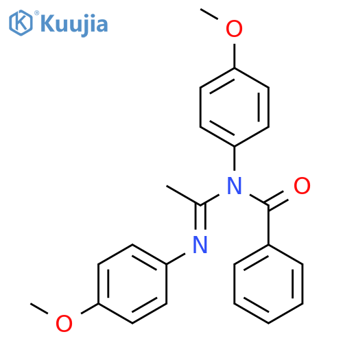 Benzamide, N-(4-methoxyphenyl)-N-[1-[(4-methoxyphenyl)imino]ethyl]- structure