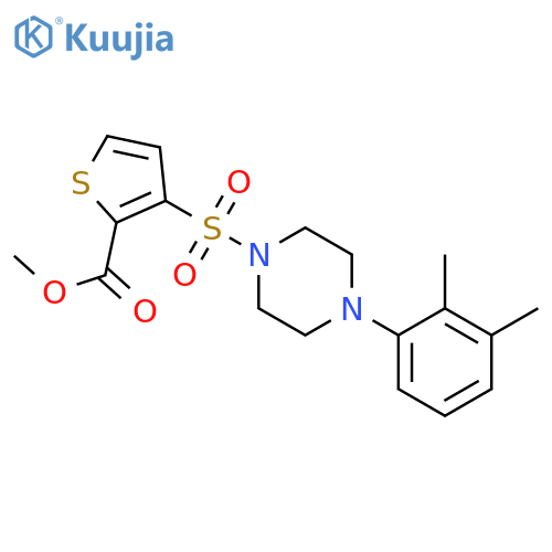 methyl 3-{4-(2,3-dimethylphenyl)piperazin-1-ylsulfonyl}thiophene-2-carboxylate structure