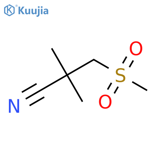 3-methanesulfonyl-2,2-dimethylpropanenitrile structure