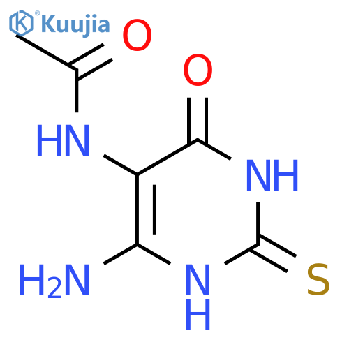N-(6-amino-4-oxo-2-sulfanylidene-1,2,3,4-tetrahydropyrimidin-5-yl)acetamide structure