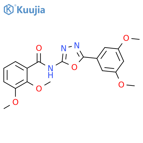 N-5-(3,5-dimethoxyphenyl)-1,3,4-oxadiazol-2-yl-2,3-dimethoxybenzamide structure