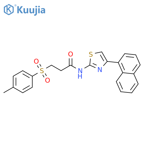 3-(4-methylbenzenesulfonyl)-N-4-(naphthalen-1-yl)-1,3-thiazol-2-ylpropanamide structure