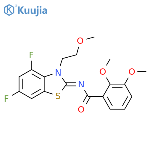 N-(2E)-4,6-difluoro-3-(2-methoxyethyl)-2,3-dihydro-1,3-benzothiazol-2-ylidene-2,3-dimethoxybenzamide structure