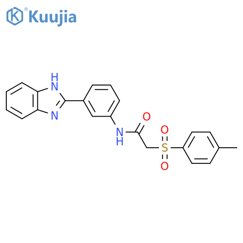 N-3-(1H-1,3-benzodiazol-2-yl)phenyl-2-(4-methylbenzenesulfonyl)acetamide structure