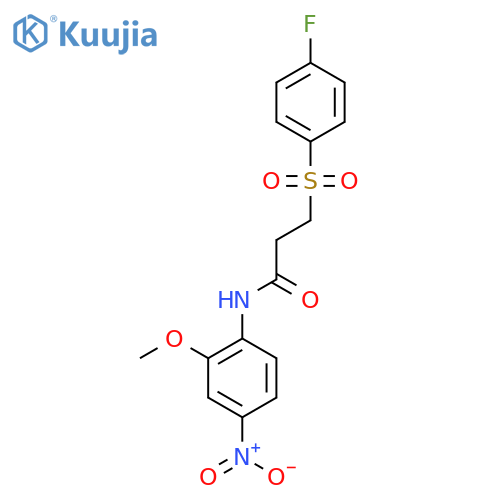 3-(4-fluorobenzenesulfonyl)-N-(2-methoxy-4-nitrophenyl)propanamide structure