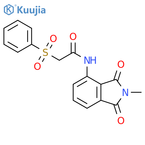 2-(benzenesulfonyl)-N-(2-methyl-1,3-dioxo-2,3-dihydro-1H-isoindol-4-yl)acetamide structure