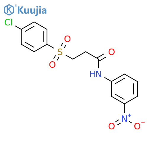 3-(4-chlorobenzenesulfonyl)-N-(3-nitrophenyl)propanamide structure