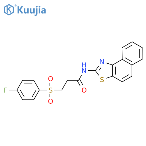 3-(4-fluorobenzenesulfonyl)-N-{naphtho1,2-d1,3thiazol-2-yl}propanamide structure