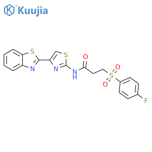 N-4-(1,3-benzothiazol-2-yl)-1,3-thiazol-2-yl-3-(4-fluorobenzenesulfonyl)propanamide structure