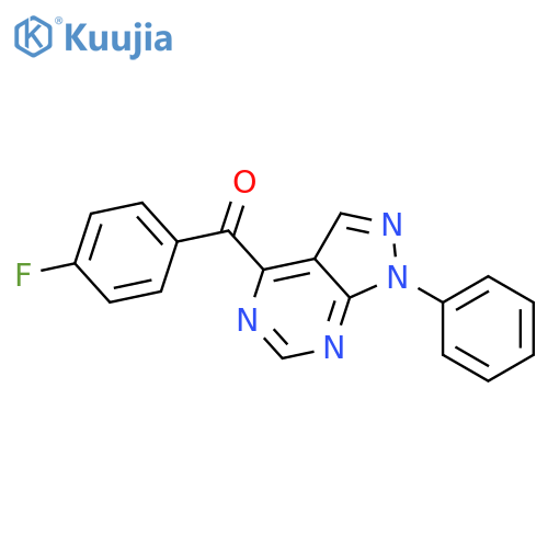Methanone, (4-fluorophenyl)(1-phenyl-1H-pyrazolo[3,4-d]pyrimidin-4-yl)- structure