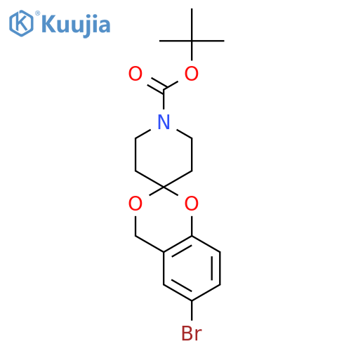 tert-Butyl 6-bromo-4H-spirobenzod1,3-dioxine-2,4'-piperidine-1'-carboxylate structure
