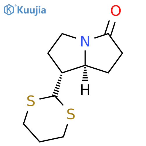 3H-Pyrrolizin-3-one, 7-(1,3-dithian-2-yl)hexahydro-, cis- structure