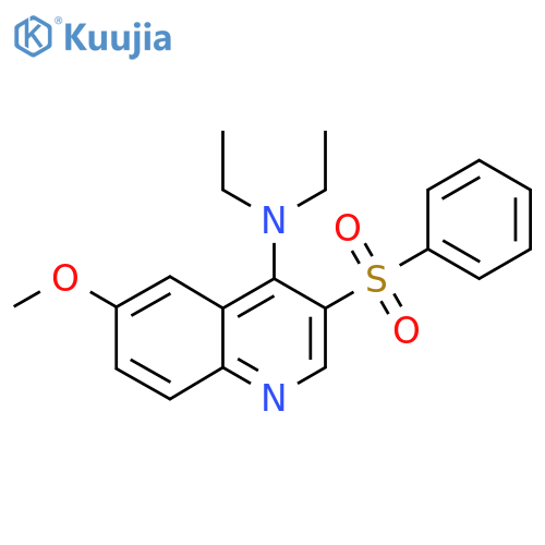 3-(benzenesulfonyl)-N,N-diethyl-6-methoxyquinolin-4-amine structure