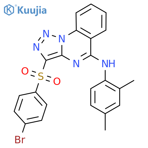 3-(4-bromobenzenesulfonyl)-N-(2,4-dimethylphenyl)-1,2,3triazolo1,5-aquinazolin-5-amine structure