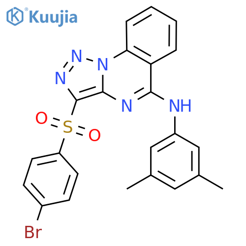 3-(4-bromobenzenesulfonyl)-N-(3,5-dimethylphenyl)-1,2,3triazolo1,5-aquinazolin-5-amine structure