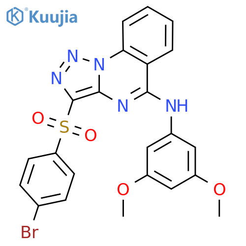 3-(4-bromobenzenesulfonyl)-N-(3,5-dimethoxyphenyl)-1,2,3triazolo1,5-aquinazolin-5-amine structure
