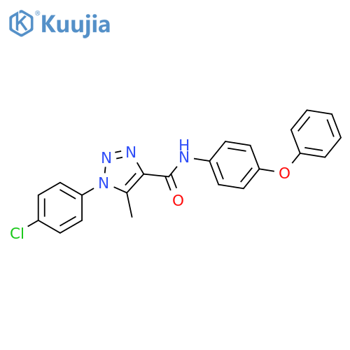 1-(4-chlorophenyl)-5-methyl-N-(4-phenoxyphenyl)-1H-1,2,3-triazole-4-carboxamide structure