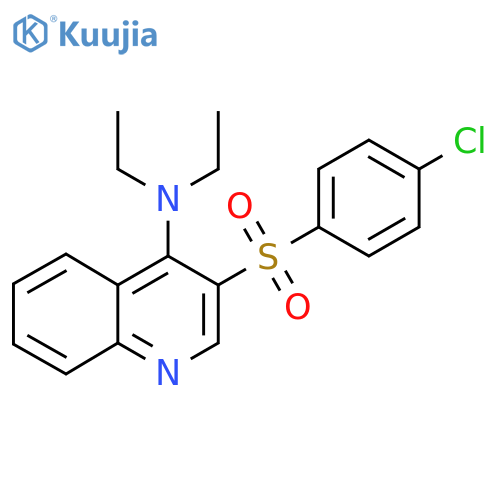 3-(4-chlorobenzenesulfonyl)-N,N-diethylquinolin-4-amine structure