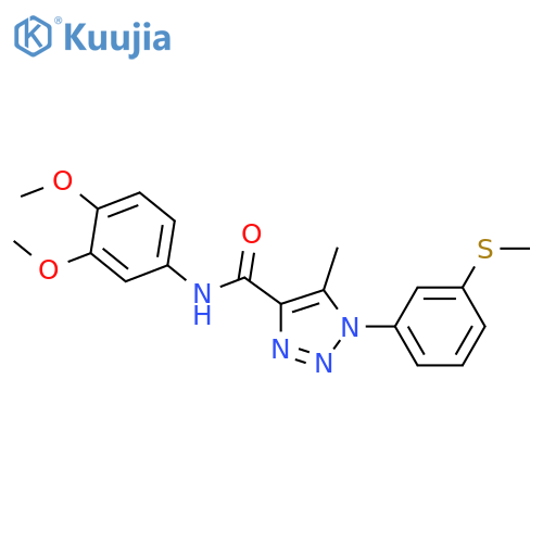 N-(3,4-dimethoxyphenyl)-5-methyl-1-3-(methylsulfanyl)phenyl-1H-1,2,3-triazole-4-carboxamide structure