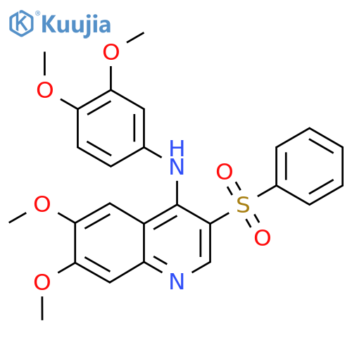 3-(benzenesulfonyl)-N-(3,4-dimethoxyphenyl)-6,7-dimethoxyquinolin-4-amine structure