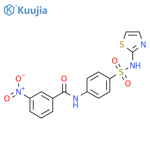 Benzamide, 3-nitro-N-[4-[(2-thiazolylamino)sulfonyl]phenyl]- structure