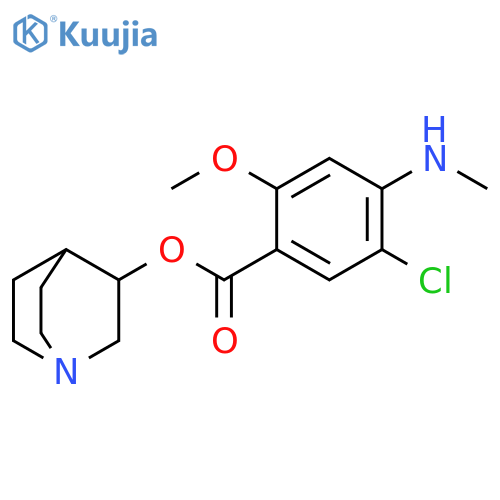 Benzoic acid, 5-chloro-2-methoxy-4-(methylamino)-,1-azabicyclo[2.2.2]oct-3-yl ester structure