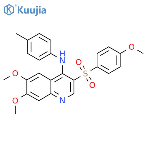 6,7-dimethoxy-3-(4-methoxybenzenesulfonyl)-N-(4-methylphenyl)quinolin-4-amine structure