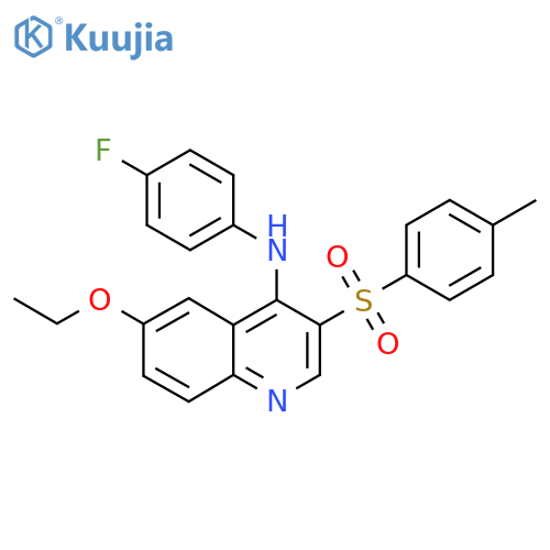 6-ethoxy-N-(4-fluorophenyl)-3-(4-methylbenzenesulfonyl)quinolin-4-amine structure