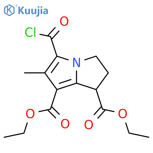 1H-Pyrrolizine-1,7-dicarboxylic acid,5-(chlorocarbonyl)-2,3-dihydro-6-methyl-, diethyl ester structure