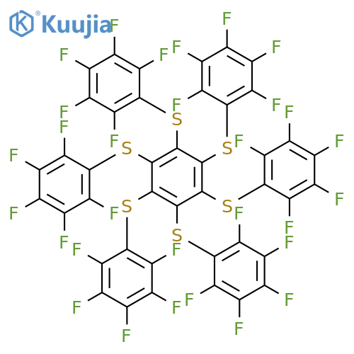 Benzene, hexakis[(pentafluorophenyl)thio]- structure