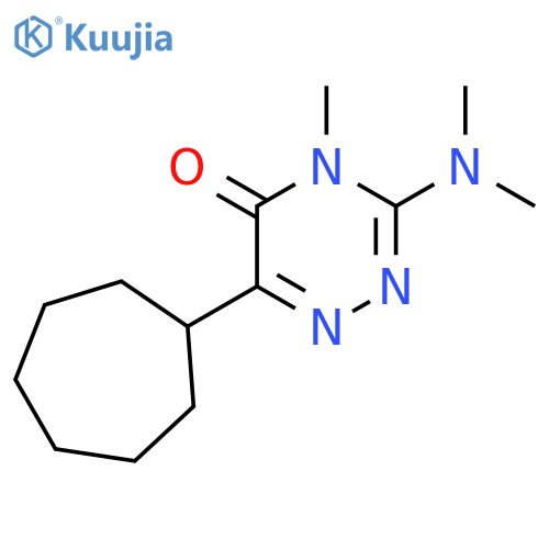 1,2,4-Triazin-5(4H)-one, 6-cycloheptyl-3-(dimethylamino)-4-methyl- structure