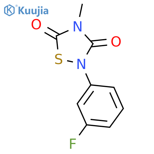 1,2,4-Thiadiazolidine-3,5-dione, 2-(3-fluorophenyl)-4-methyl- structure