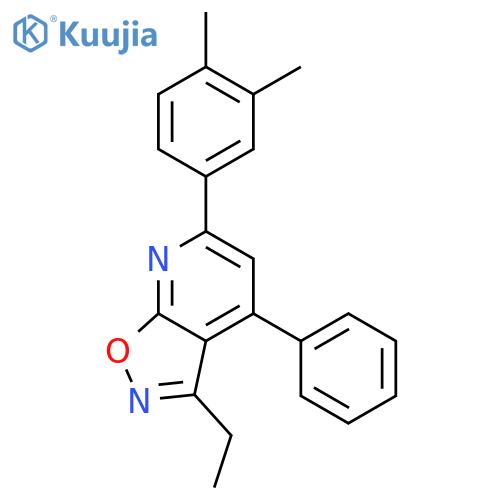 Isoxazolo[5,4-b]pyridine, 6-(3,4-dimethylphenyl)-3-ethyl-4-phenyl- structure
