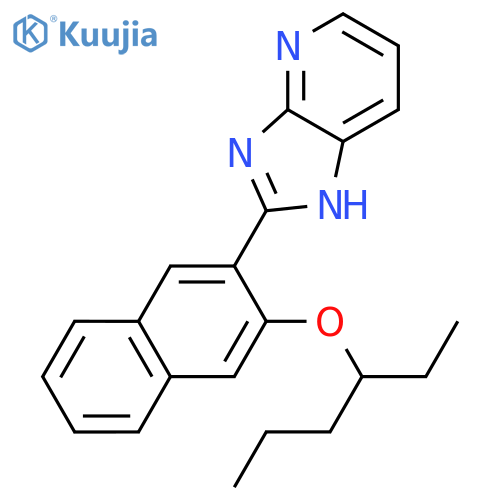 1H-Imidazo[4,5-b]pyridine, 2-[3-(1-ethylbutoxy)-2-naphthalenyl]- structure