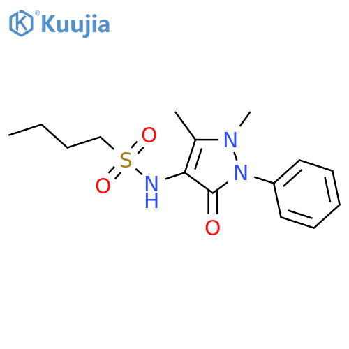 N-(1,5-Dimethyl-3-oxo-2-phenyl-2,3-dihydro-4-pyrazolyl)butane-1-sulfonamide structure