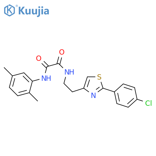 N-{2-2-(4-chlorophenyl)-1,3-thiazol-4-ylethyl}-N'-(2,5-dimethylphenyl)ethanediamide structure