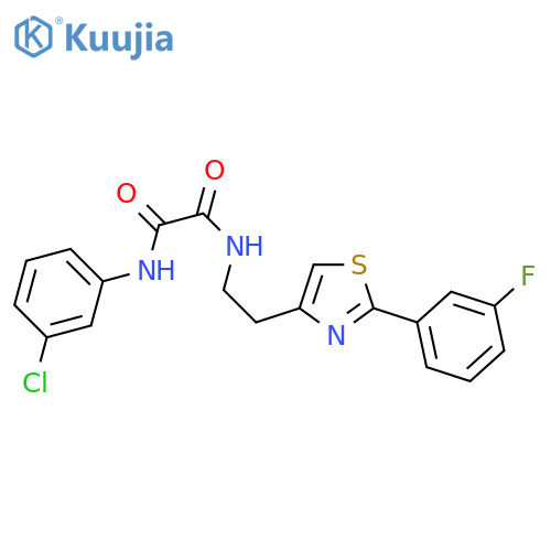N'-(3-chlorophenyl)-N-{2-2-(3-fluorophenyl)-1,3-thiazol-4-ylethyl}ethanediamide structure
